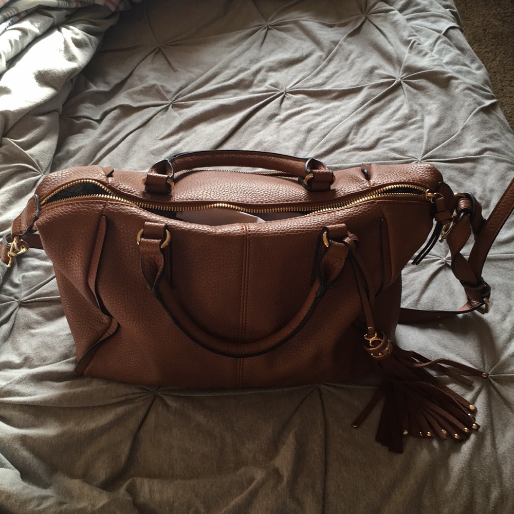 Large brown tote purse
